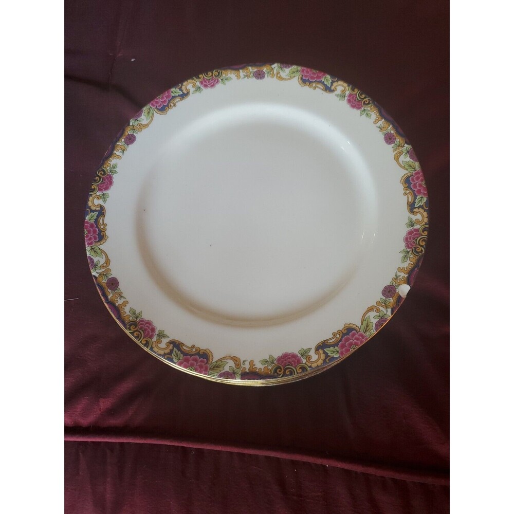 Jean Pouyat Limoges China 1920s Dinner Plates Set Of 9 Vintage Antique